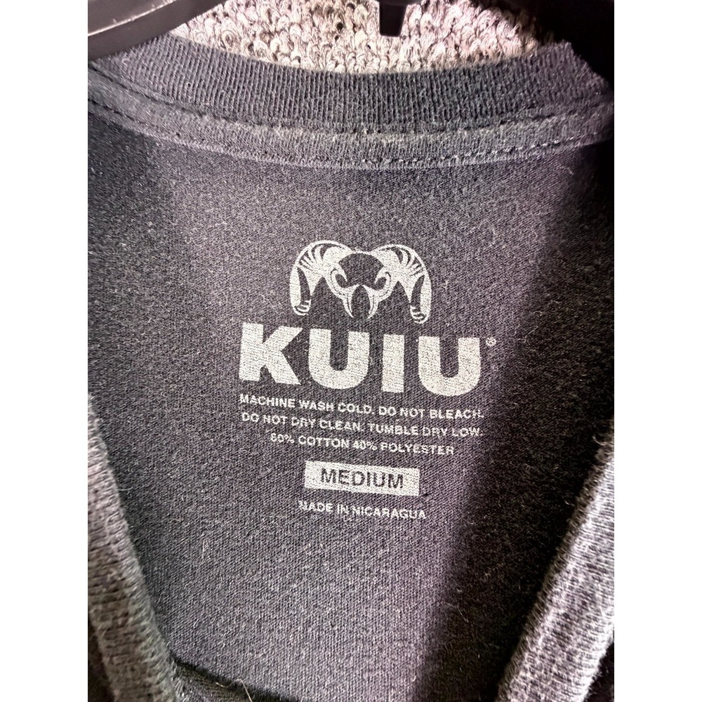 KUIU T Shirt Mens Medium Black Graphic Cotton Short Sleeve Crew Neck Pullover - Picture 9 of 16